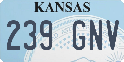 KS license plate 239GNV