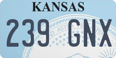 KS license plate 239GNX