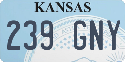 KS license plate 239GNY