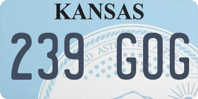 KS license plate 239GOG