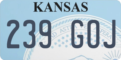 KS license plate 239GOJ