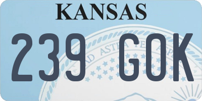 KS license plate 239GOK