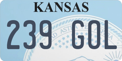 KS license plate 239GOL