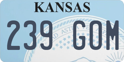 KS license plate 239GOM