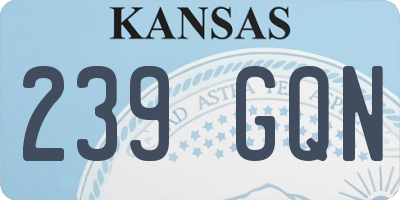 KS license plate 239GQN