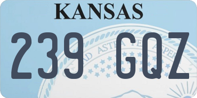 KS license plate 239GQZ