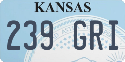 KS license plate 239GRI