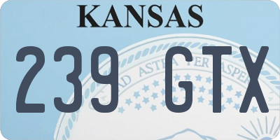 KS license plate 239GTX