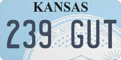 KS license plate 239GUT
