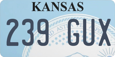 KS license plate 239GUX