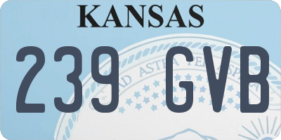 KS license plate 239GVB