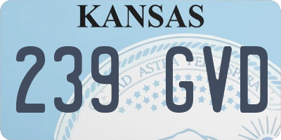 KS license plate 239GVD