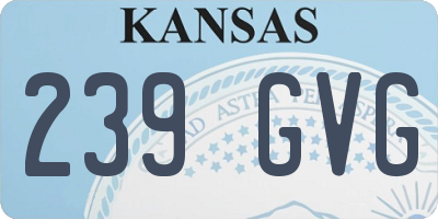 KS license plate 239GVG