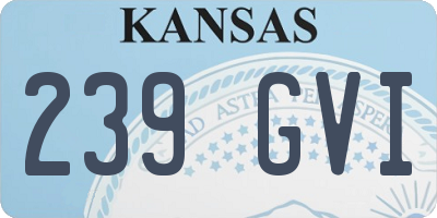 KS license plate 239GVI