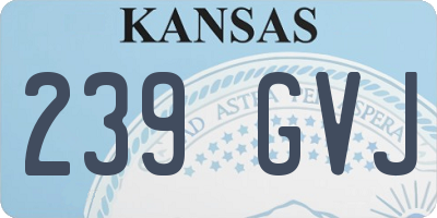 KS license plate 239GVJ