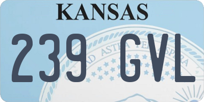 KS license plate 239GVL