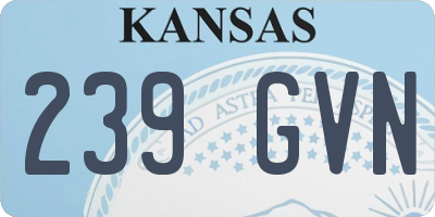 KS license plate 239GVN