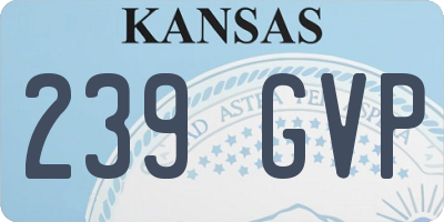 KS license plate 239GVP
