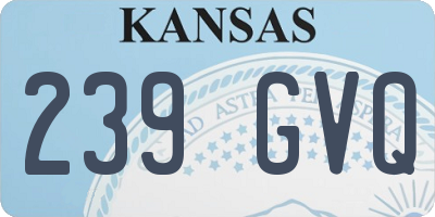 KS license plate 239GVQ