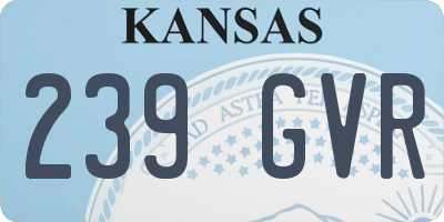 KS license plate 239GVR