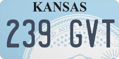 KS license plate 239GVT