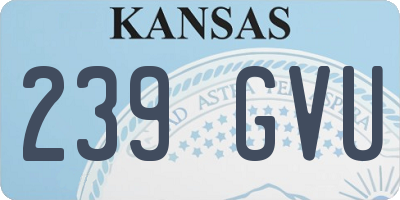 KS license plate 239GVU