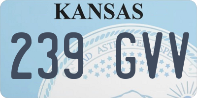 KS license plate 239GVV