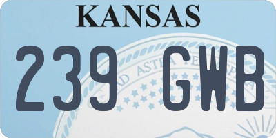 KS license plate 239GWB