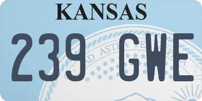 KS license plate 239GWE