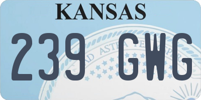 KS license plate 239GWG