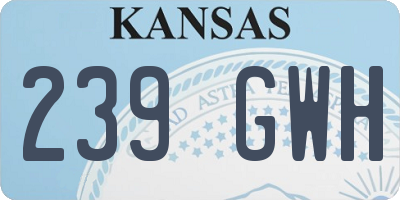 KS license plate 239GWH