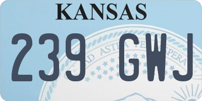 KS license plate 239GWJ