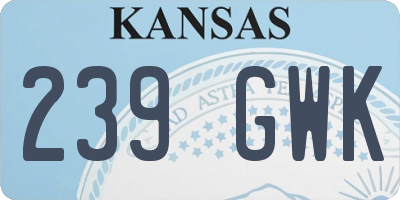 KS license plate 239GWK