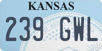 KS license plate 239GWL