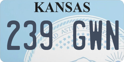 KS license plate 239GWN