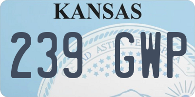 KS license plate 239GWP