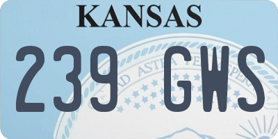 KS license plate 239GWS