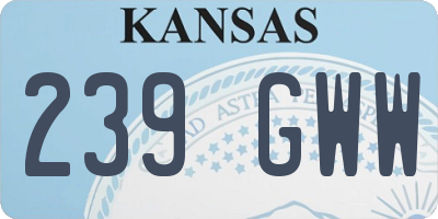 KS license plate 239GWW