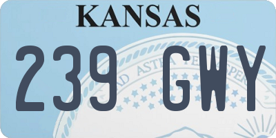 KS license plate 239GWY