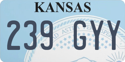 KS license plate 239GYY