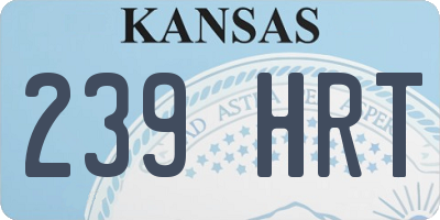 KS license plate 239HRT