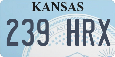 KS license plate 239HRX