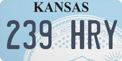 KS license plate 239HRY