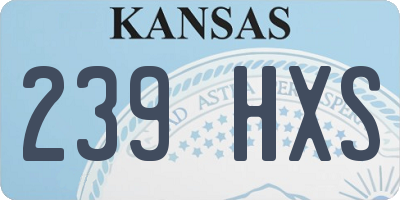KS license plate 239HXS