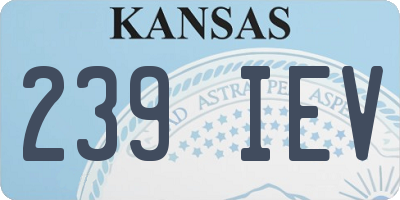KS license plate 239IEV