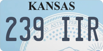 KS license plate 239IIR