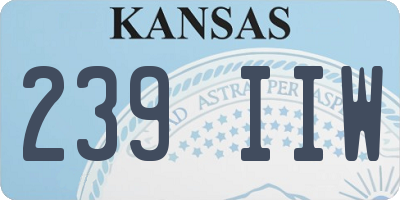 KS license plate 239IIW
