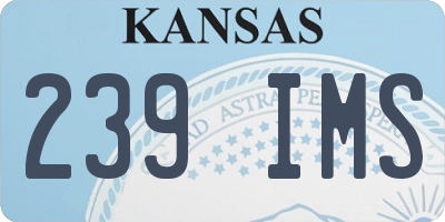 KS license plate 239IMS