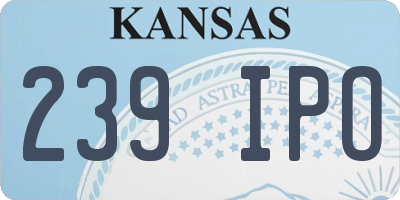 KS license plate 239IPO