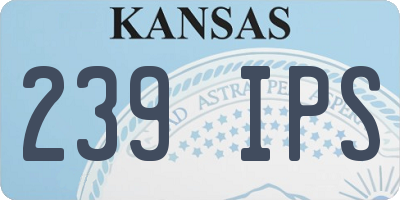 KS license plate 239IPS